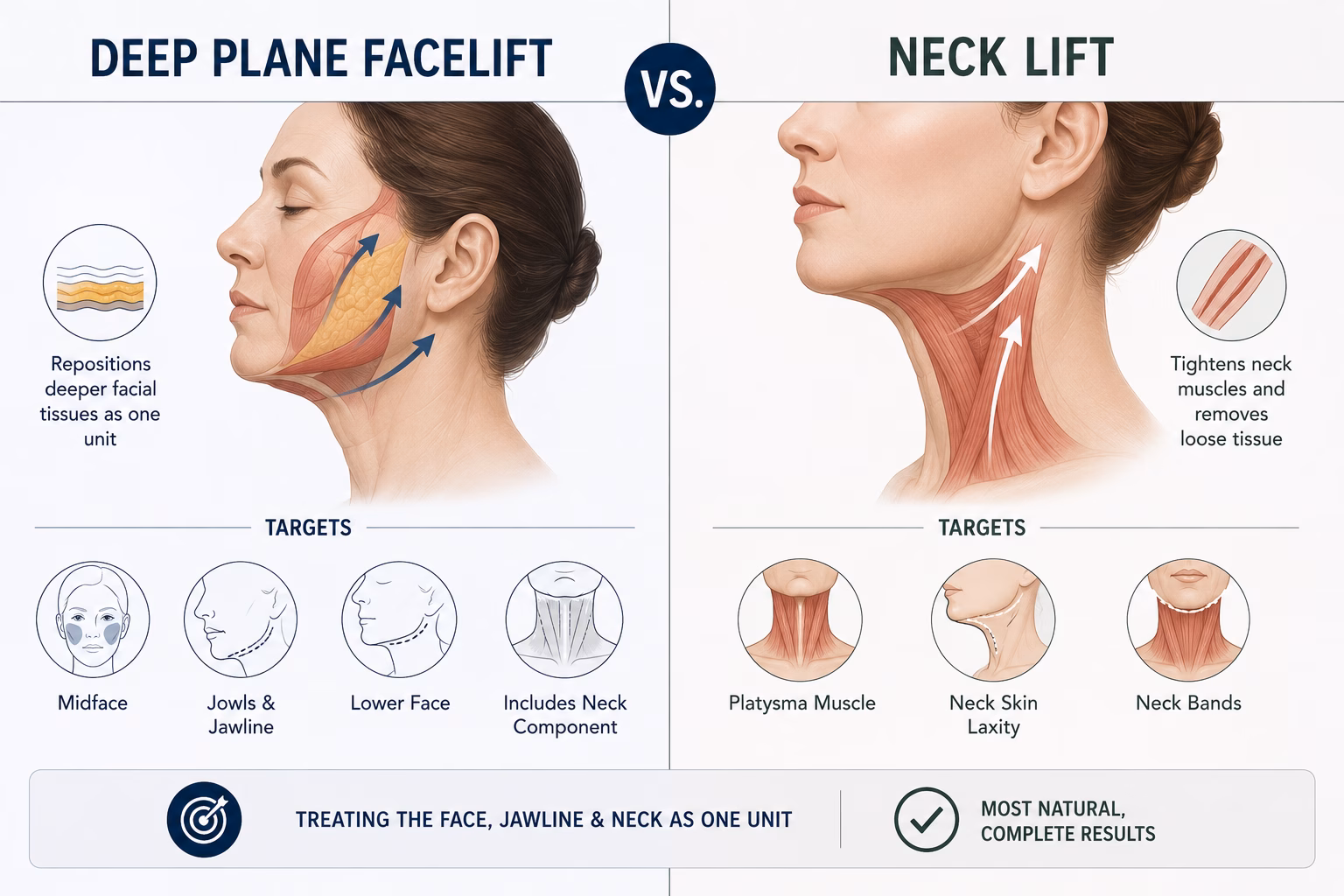  deep plane facelift vs. neck lift infographic