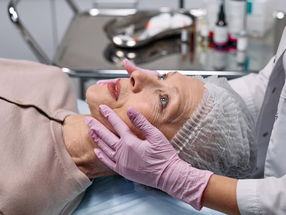 a woman in a hospital