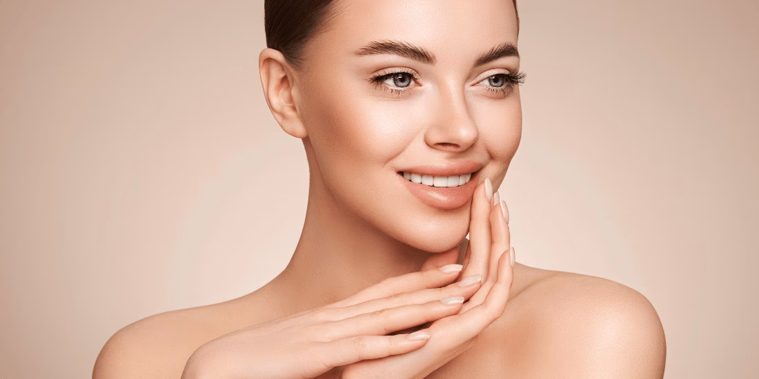 Portrait beautiful young woman with clean fresh skin