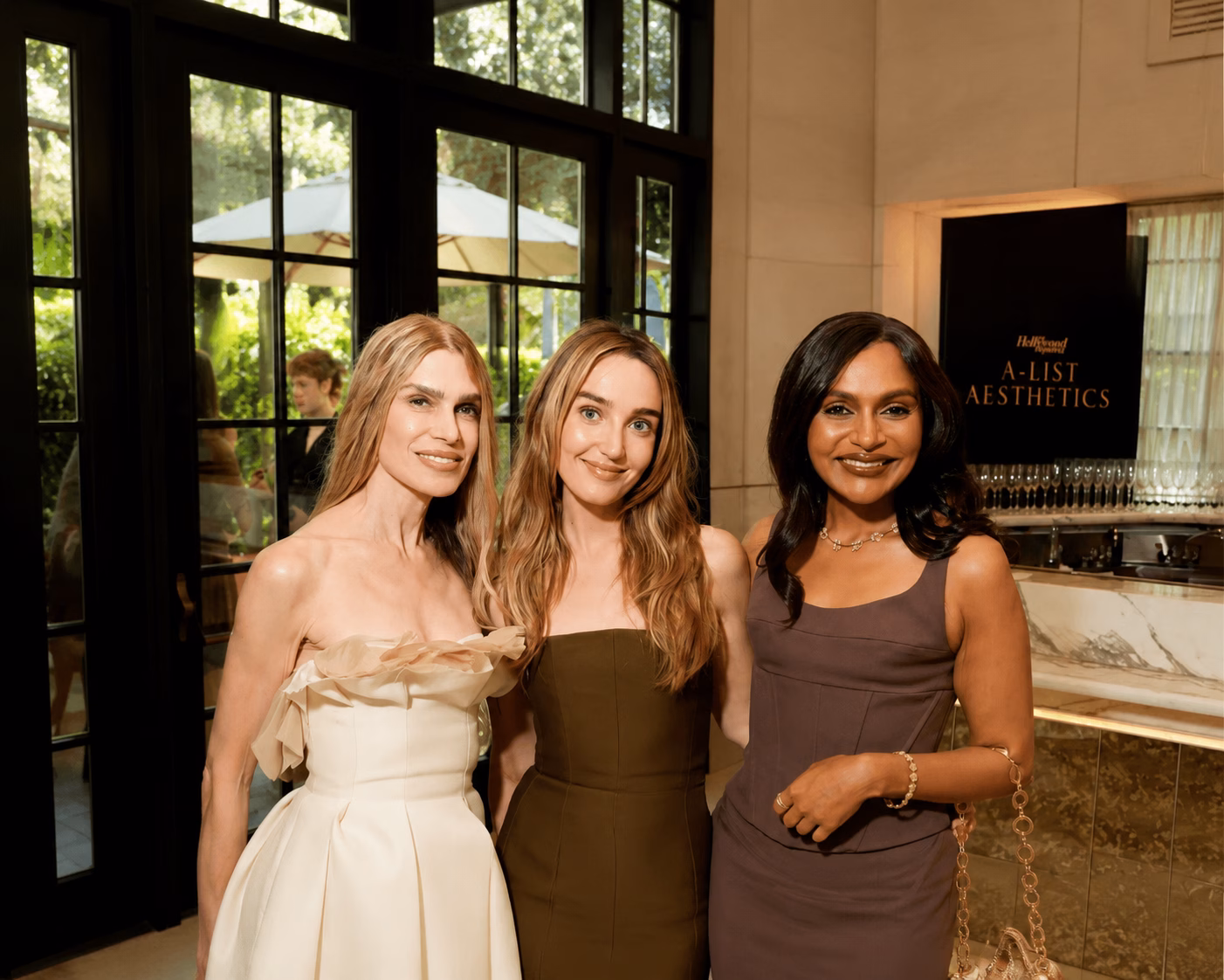 Dr. Macrene Alexiades, Chloe Fineman and Mindy Kaling at Hollywood Reporter's A-List Aesthetics event